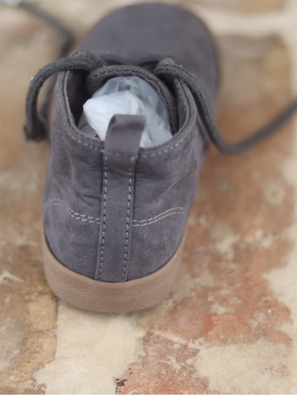 GAP Kids Charcoal Suede Lace-Up Shoes with Tan Outsole